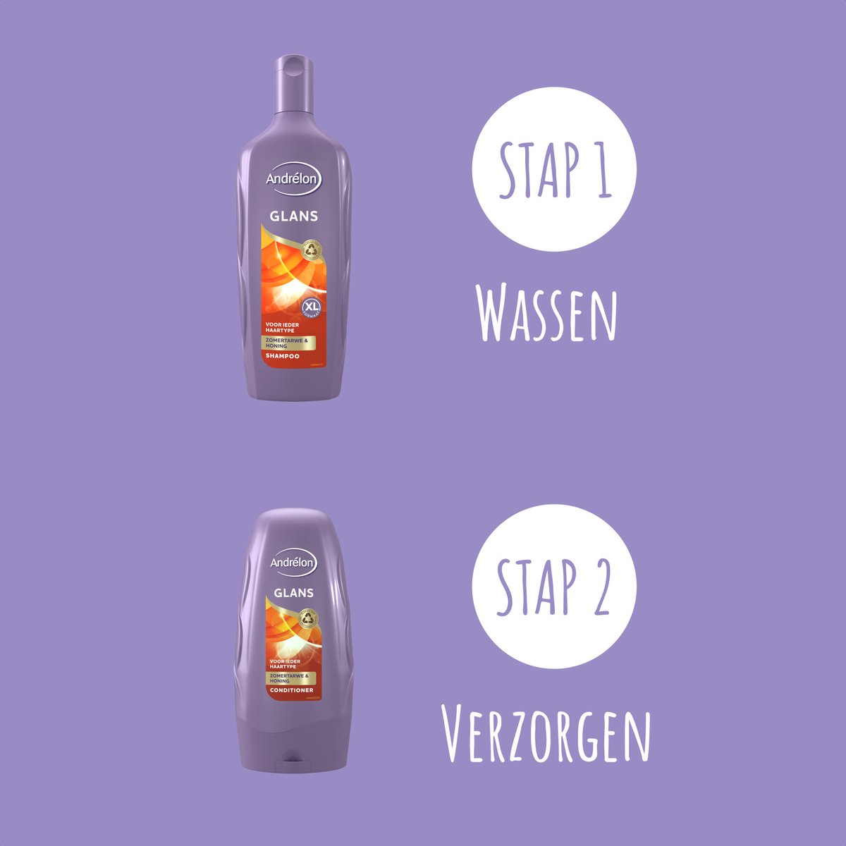 6x Andrelon Shampoo glans (450 ml)