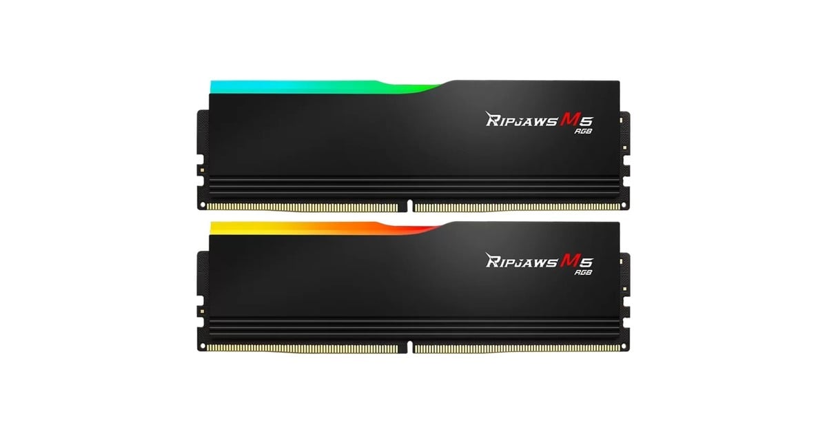 G.Skill64 GB DDR5-6000 (2x 32 GB) Kit werkgeheugen  (Zwart, F5-6000J2836G32GX2-RM5RK, Ripjaws M5, XMP 3.0)