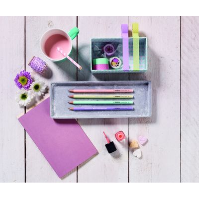 STABILO - Crayon à papier - HB - rose pastel - embout gomme