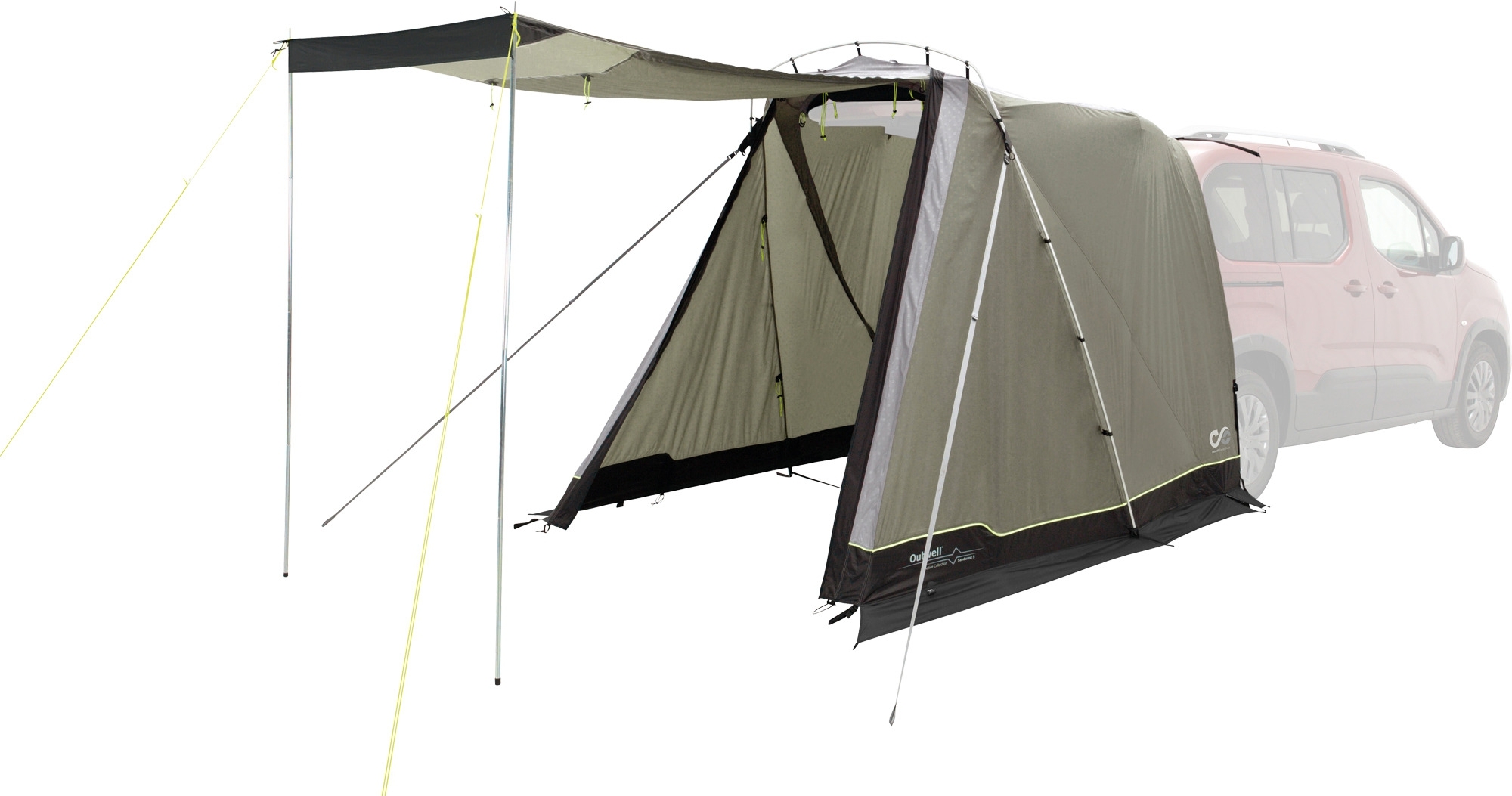Outwell Sandcrest S Vorzelt / Heckzelt für Minivans 2 bis 3 Personen Grün
