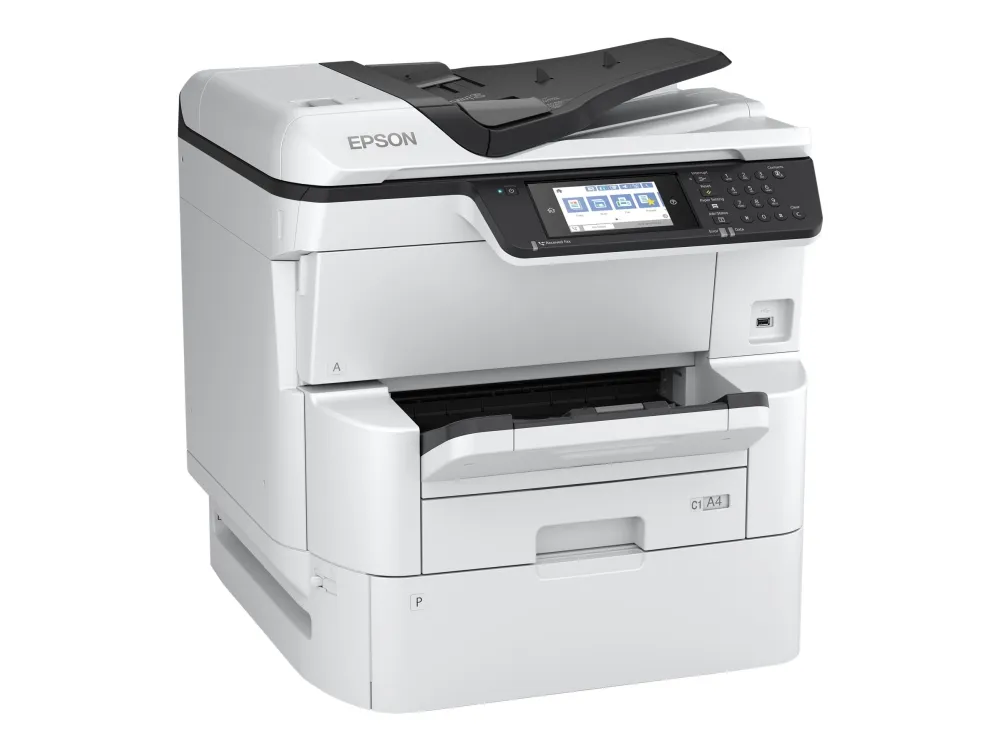 Epson WorkForce Pro WF-C878RDWF - Multifunktionsprinter - farve - blækprinter - A3 (297 x 420 mm) (original) - A3 (medie) - op til 22 spm (kopiering) - op til 24 spm (udskriver) - 335 ark - 33.6 Kbps - Gigabit LAN, Wi-Fi(n), USB 3.0, USB 2.0 vært