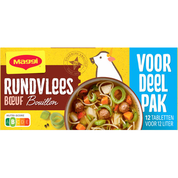 MAGGI Rundvlees Bouillon Blokjes Voordeelpak 12 Stuks 123 g