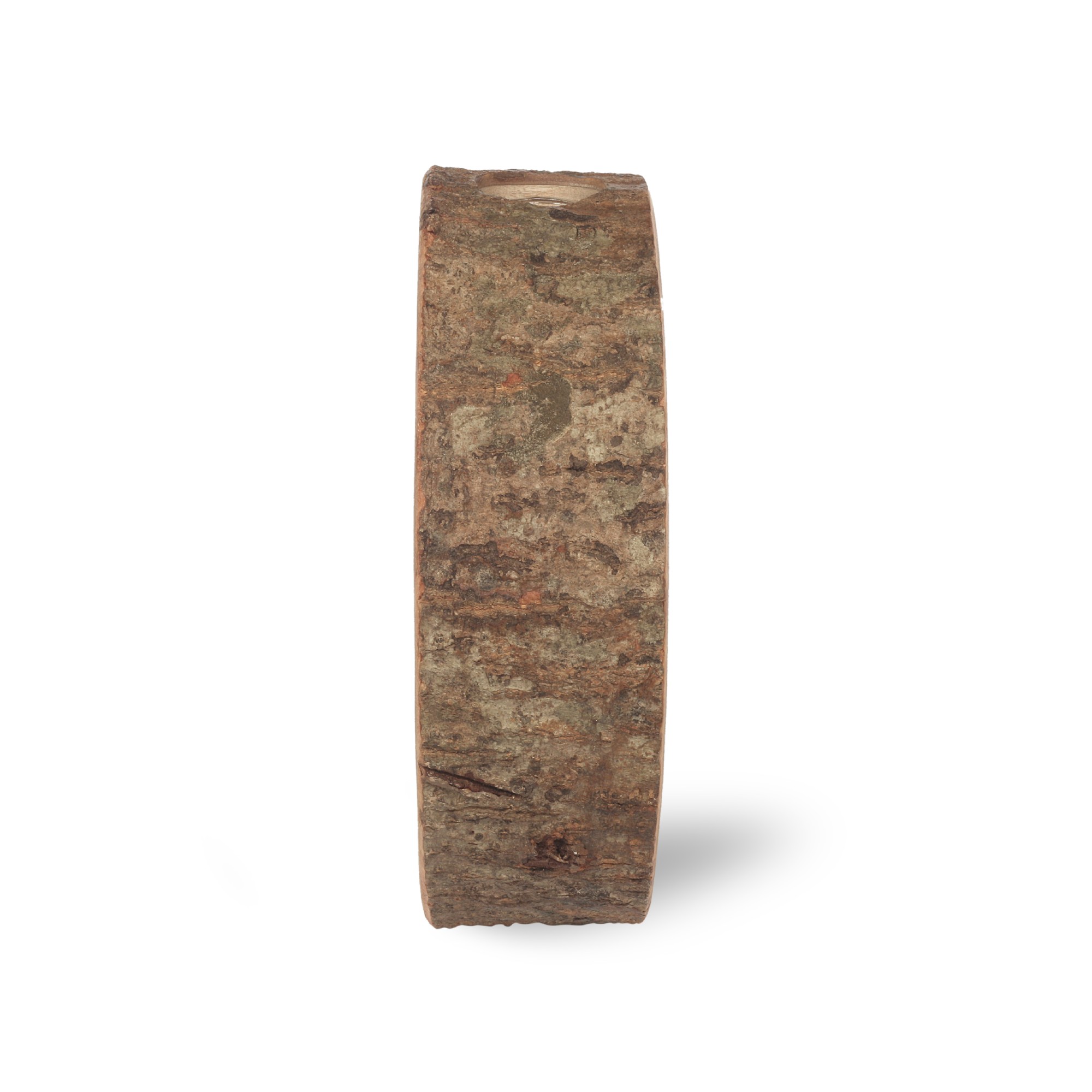 Vase mit Baumrinde, Mangoholz, B 27 cm, H 25 cm, T 8 cm von fischer's lagerhaus
