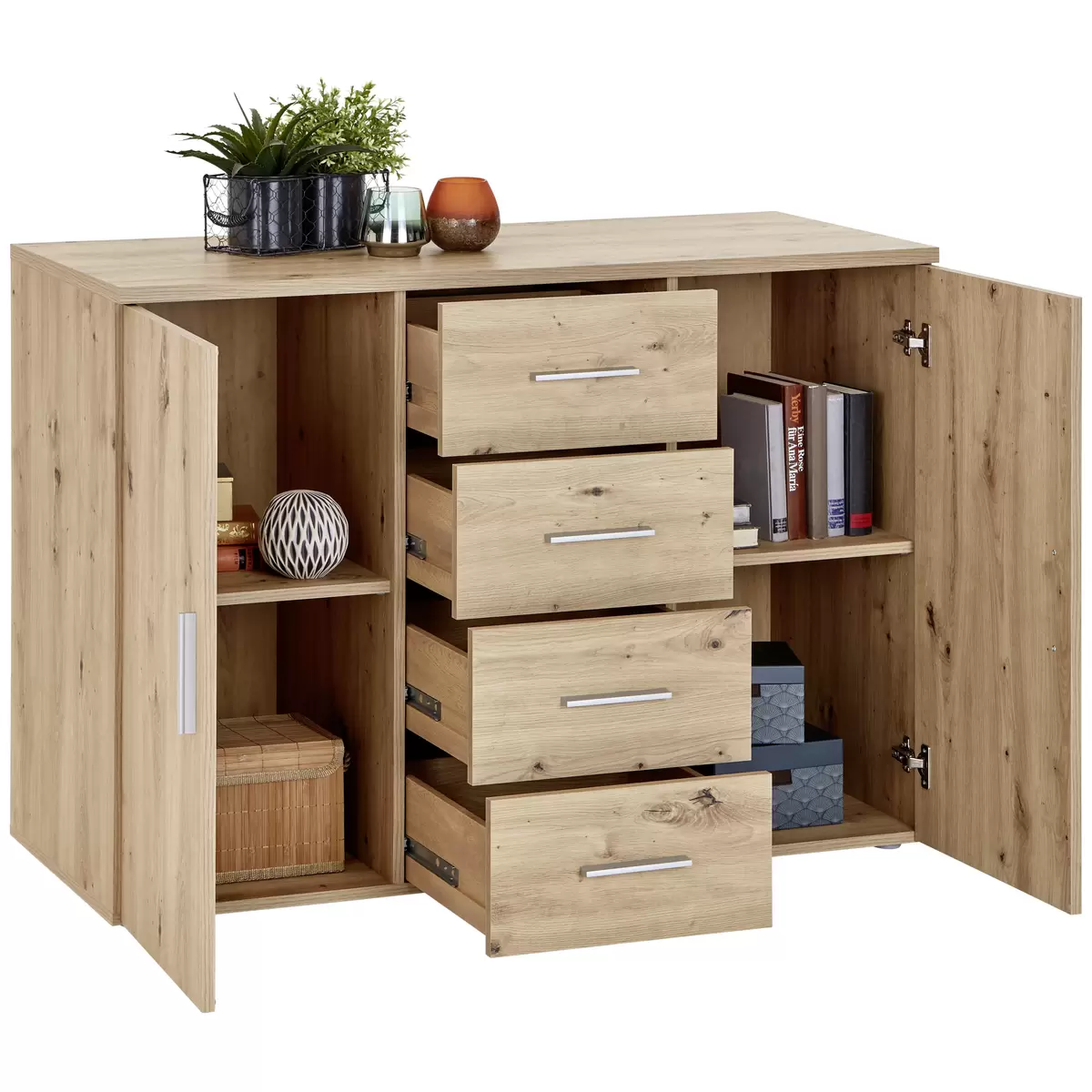 Kommode Trio New Eiche