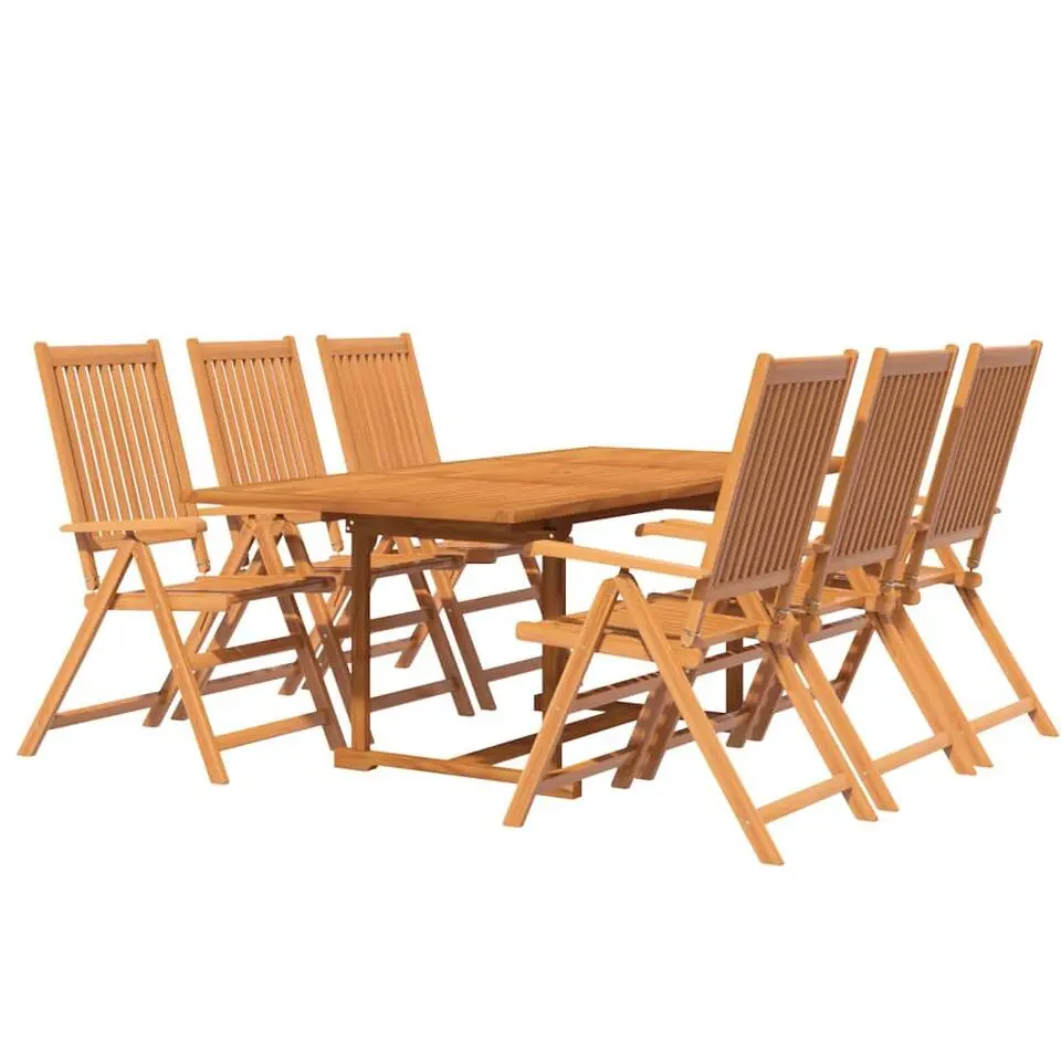 vidaXL - Tuinset - Bruin - Acaciahout - 7 stuks