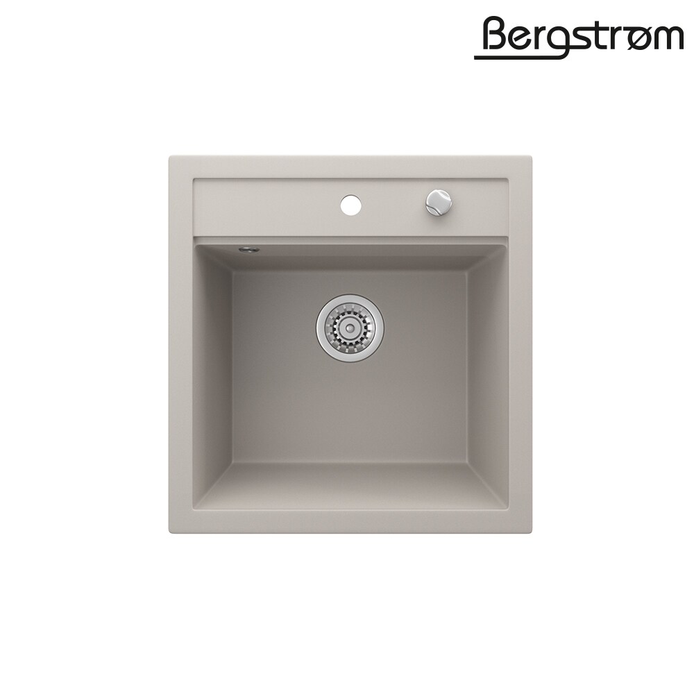 Bergström Granit Spüle Küchenspüle Einbauspüle Spülbecken 490x500mm Beige