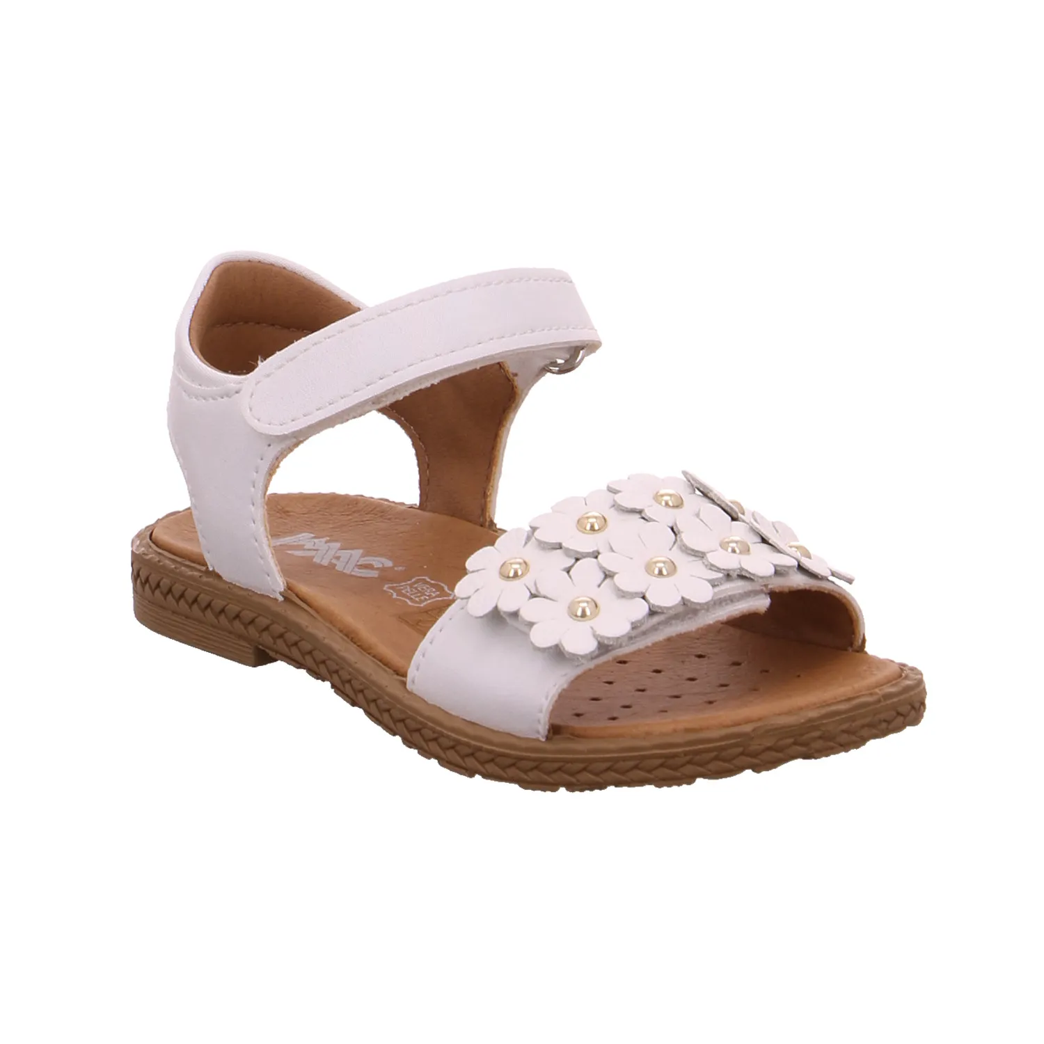 SCHUHENGEL Kleinkinder-Sandale Weiss Leder  Mädchentraum