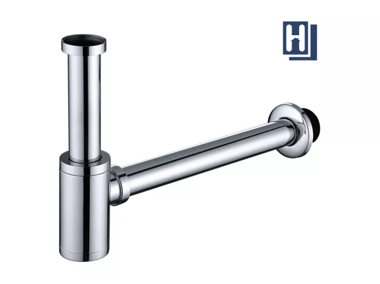 Siphon de Lavabo en Acier Inox Siphon pour vasque et lavabo hauteur réglable Set de Siphon G1-1-4