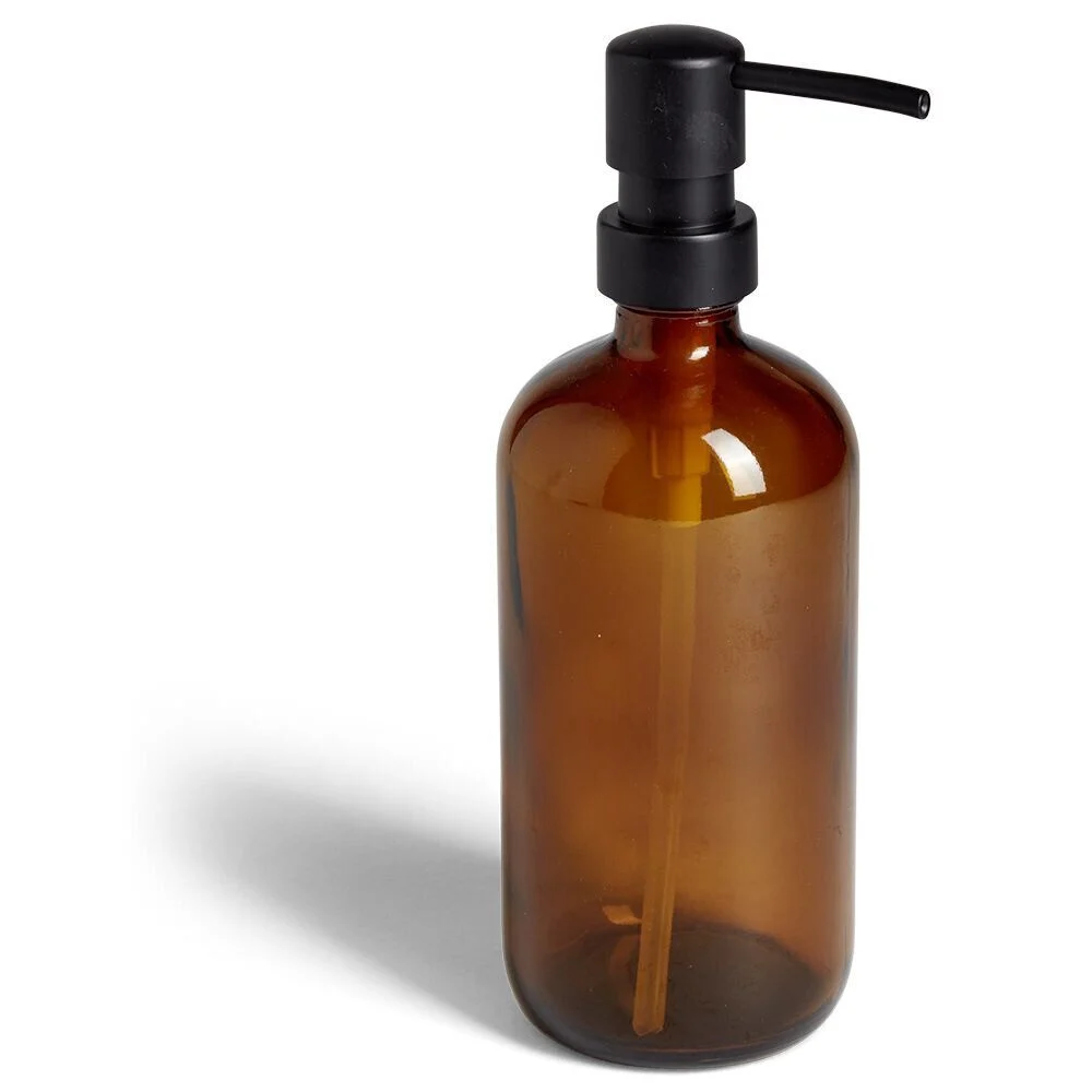 Distributeur de savon 500ml verre marron