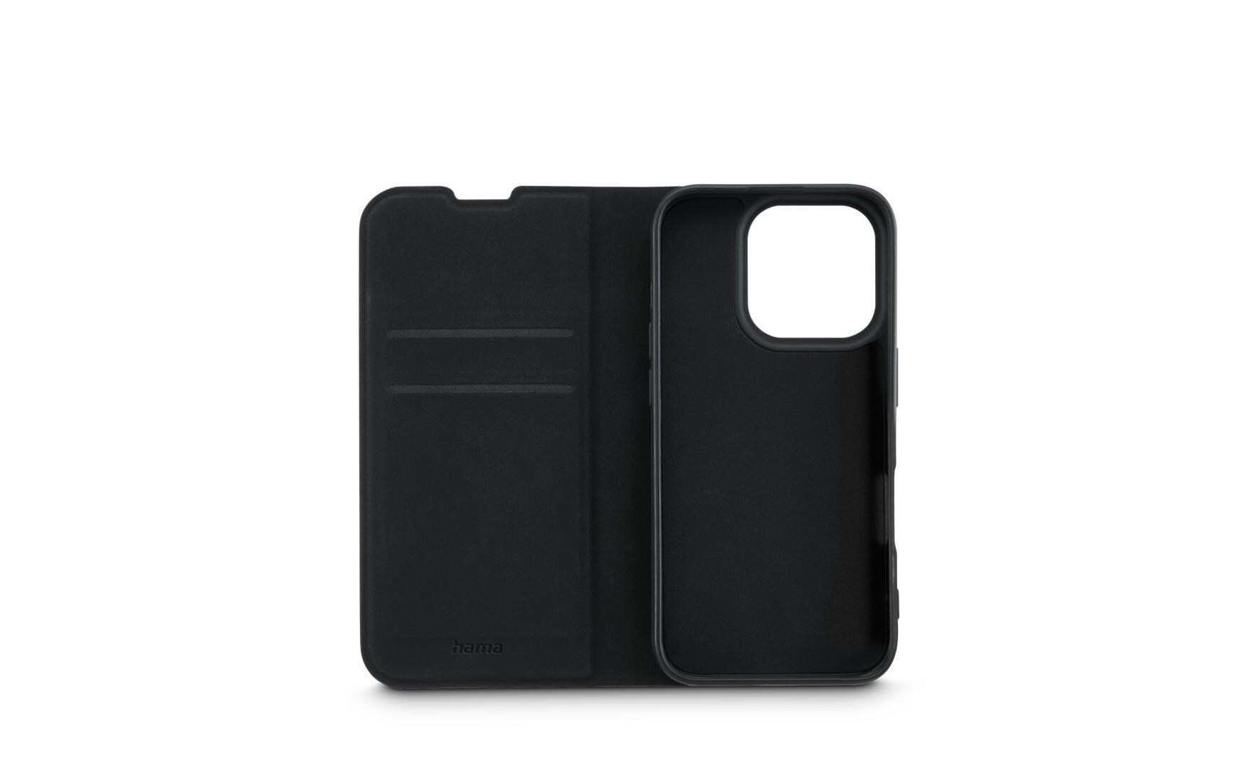 Book Cover Daily Protect Schwarz für iPhone 16 ProHama Daily Protect Handy-Schutzhülle 16 cm (6.3