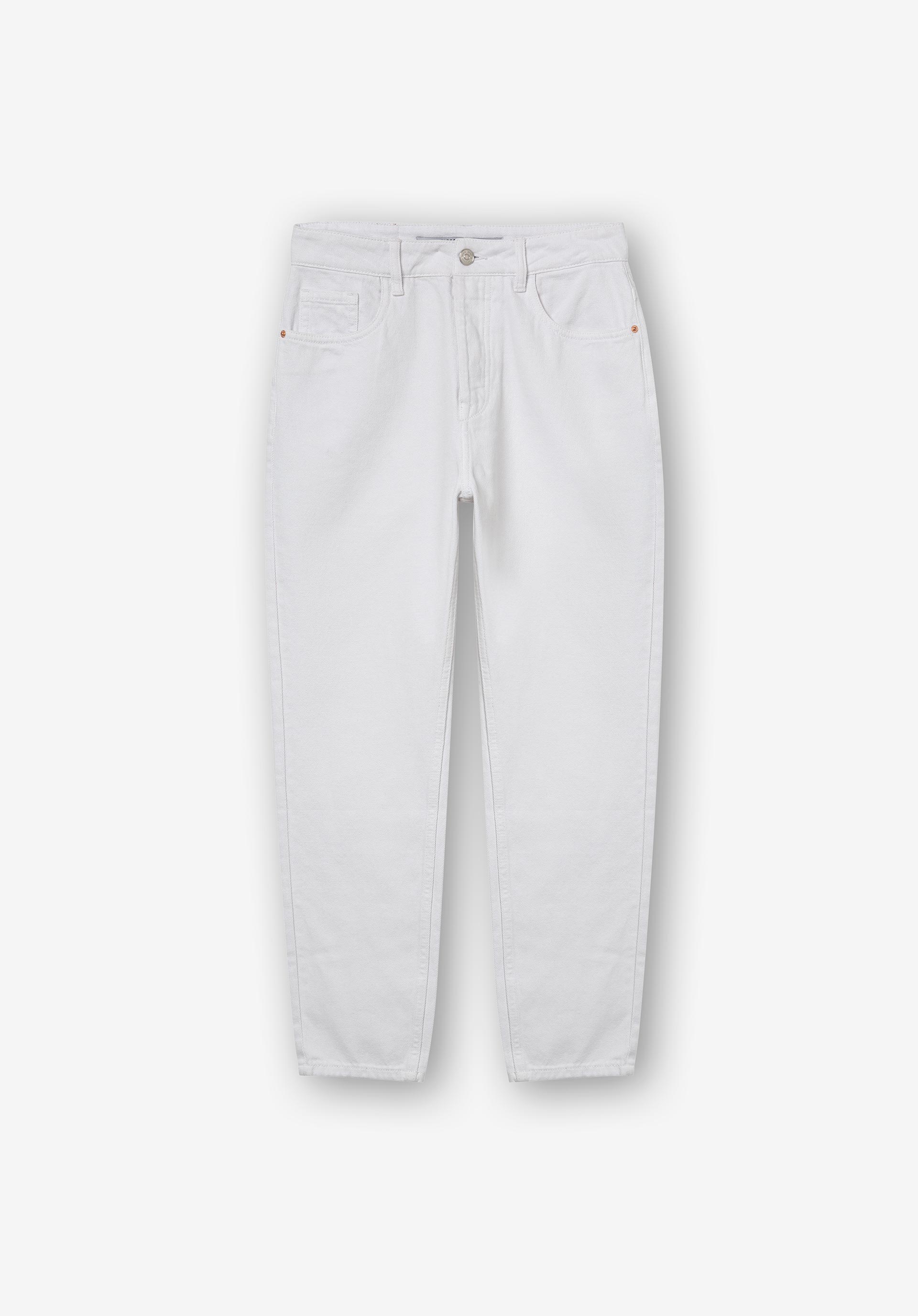 Jeans Mom Tapered Fit Cintura Alta