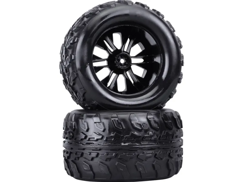 Reely 1:10 Monstertruck Komplette hjul Sort 2 stk
