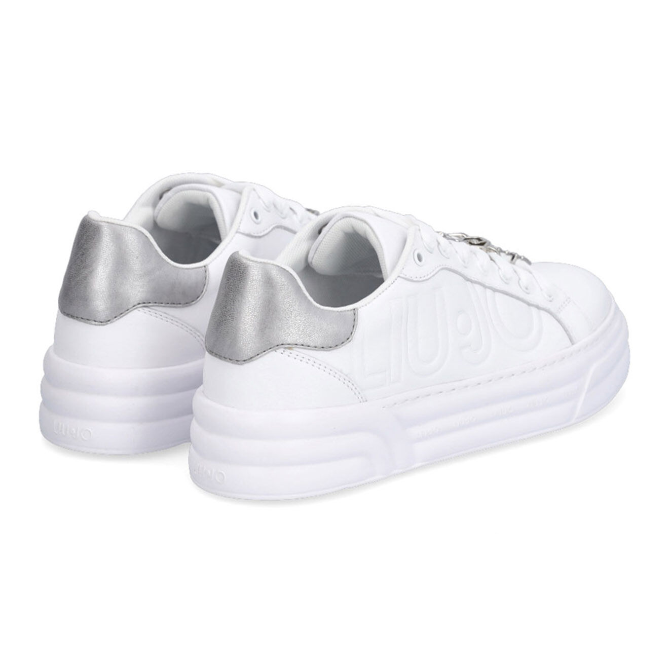 Liu-Jo Sneakers en Cuir Edena blanc/argenté