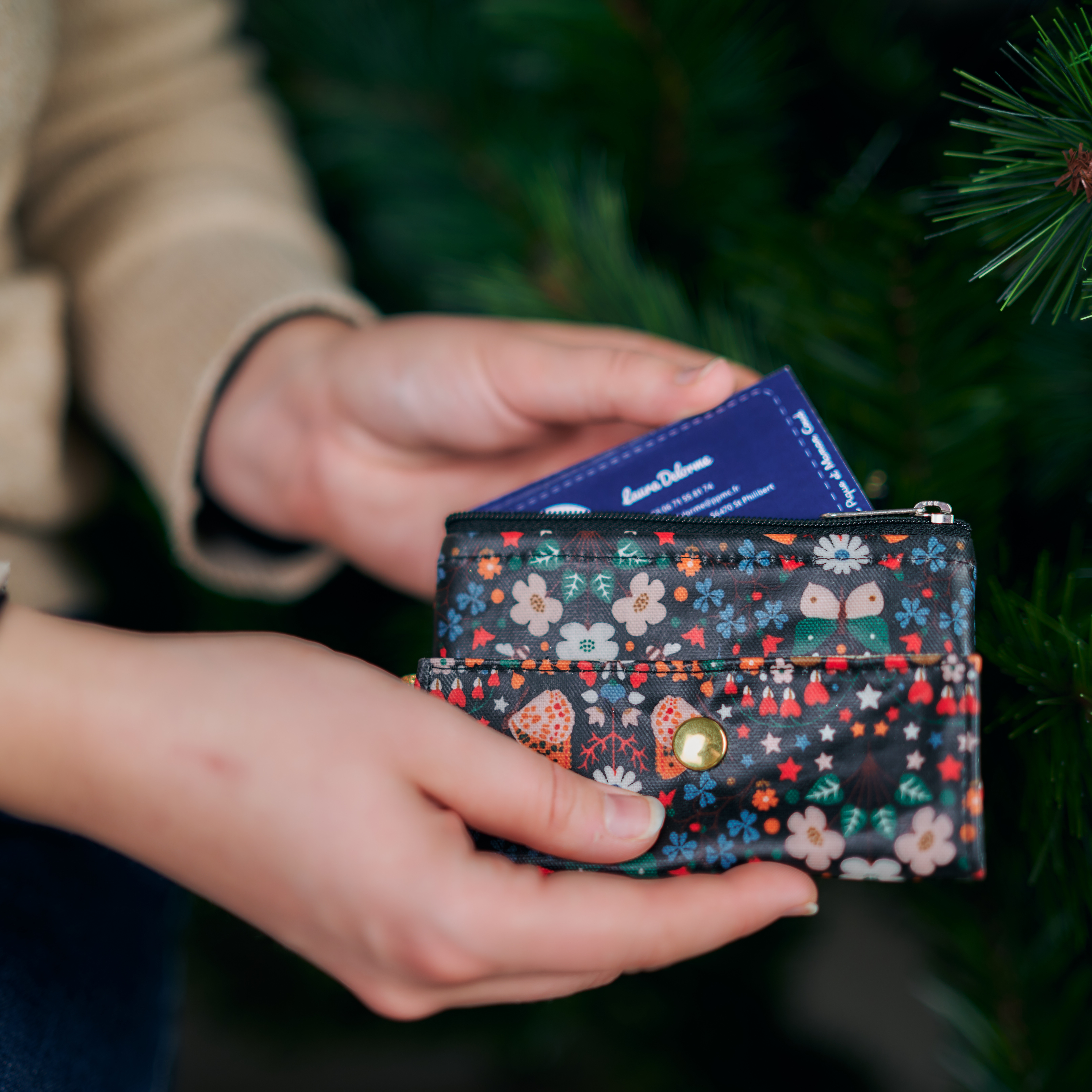 Mini Pochette Porte-Monnaie Casse Noisette