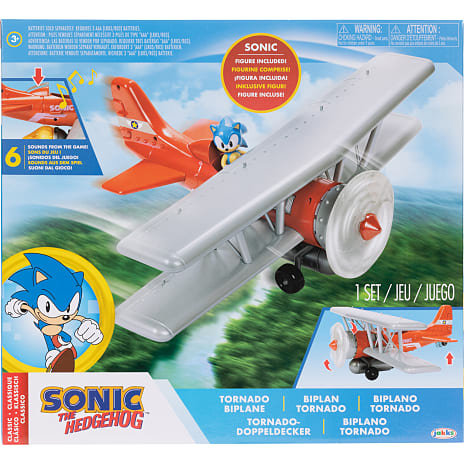 Sonic flyvemaskine m. sonic figur