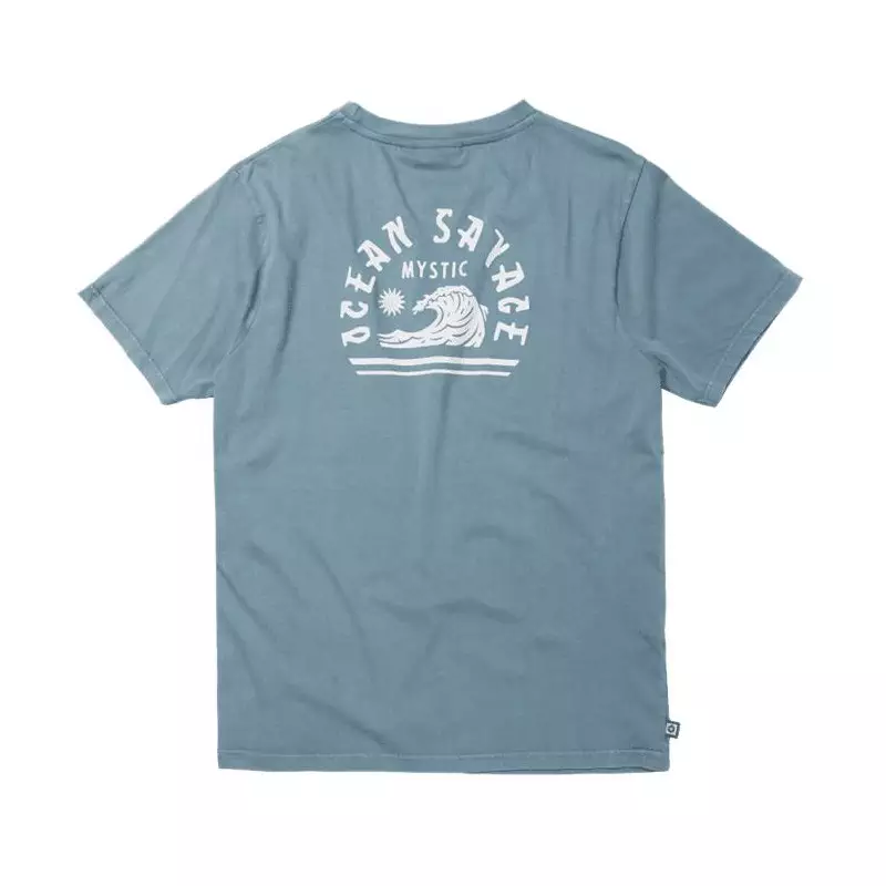 Tee shirt MYSTIC Moonwash Tee Grey Blue