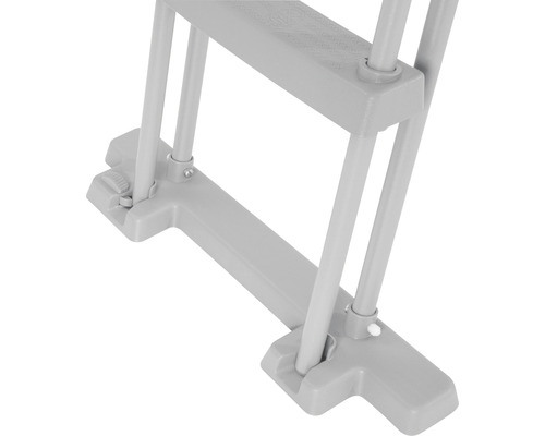 Bestway zwembadladder voor bovengrondse zwembaden, 3 treden, H 107 cm, grijs