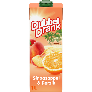 DubbelDrank Sinaasappel & Perzik met Appel 1 L