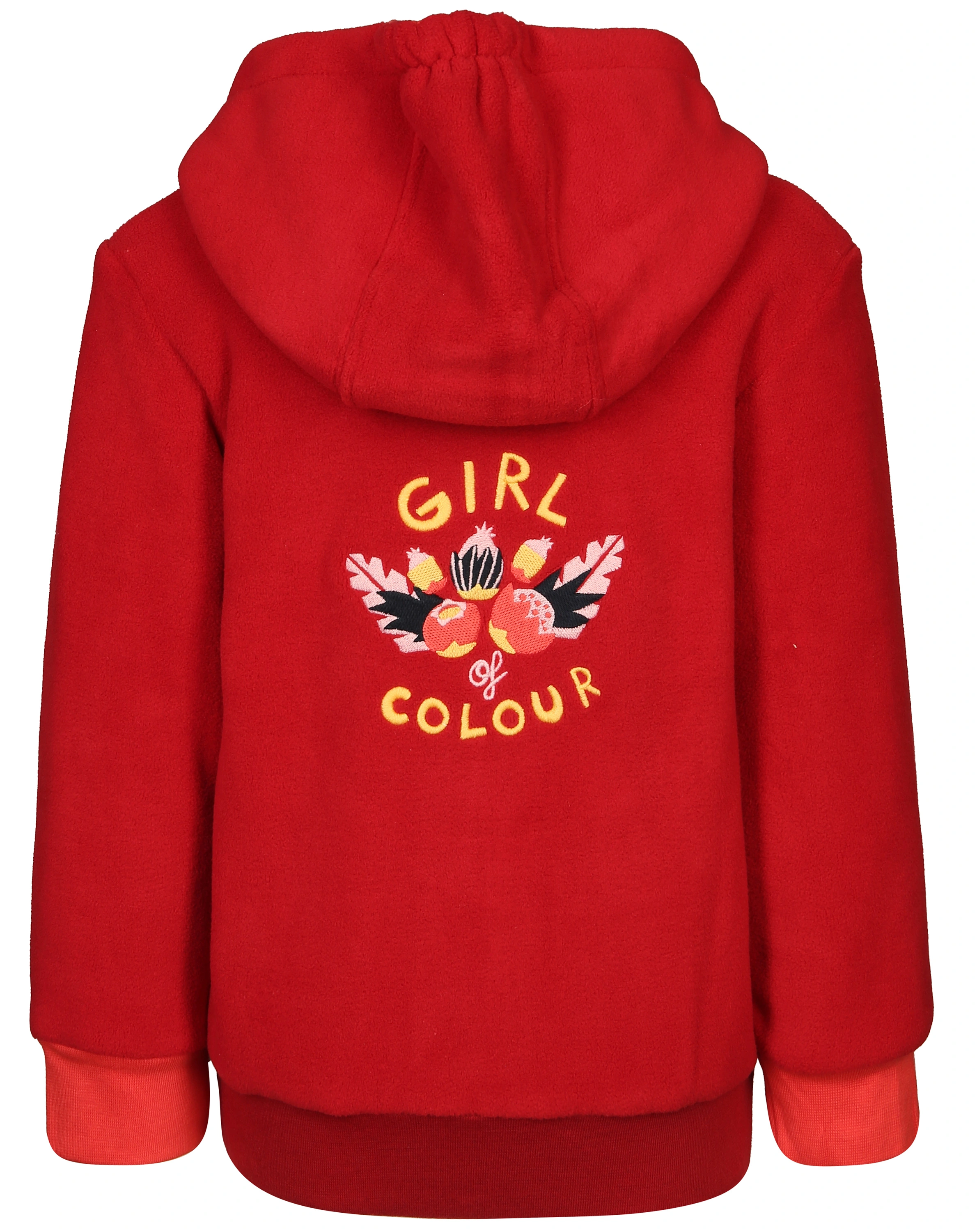 Fleecejacke COLOUR FRIENDS mit Kapuze in rot