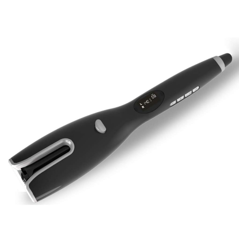KKMNDE Fer à friser entièrement Automatique avec écran LCD, Fer à friser Professionnel Rapide, Outil de Coiffure, bigoudis à air, Fer à Cheveux Pratique (Couleur : Gris) (D)