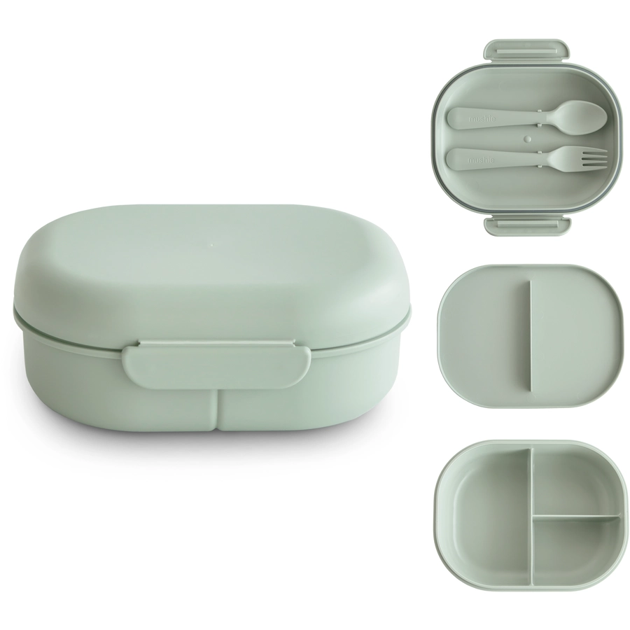 mushie Lunchbox sage