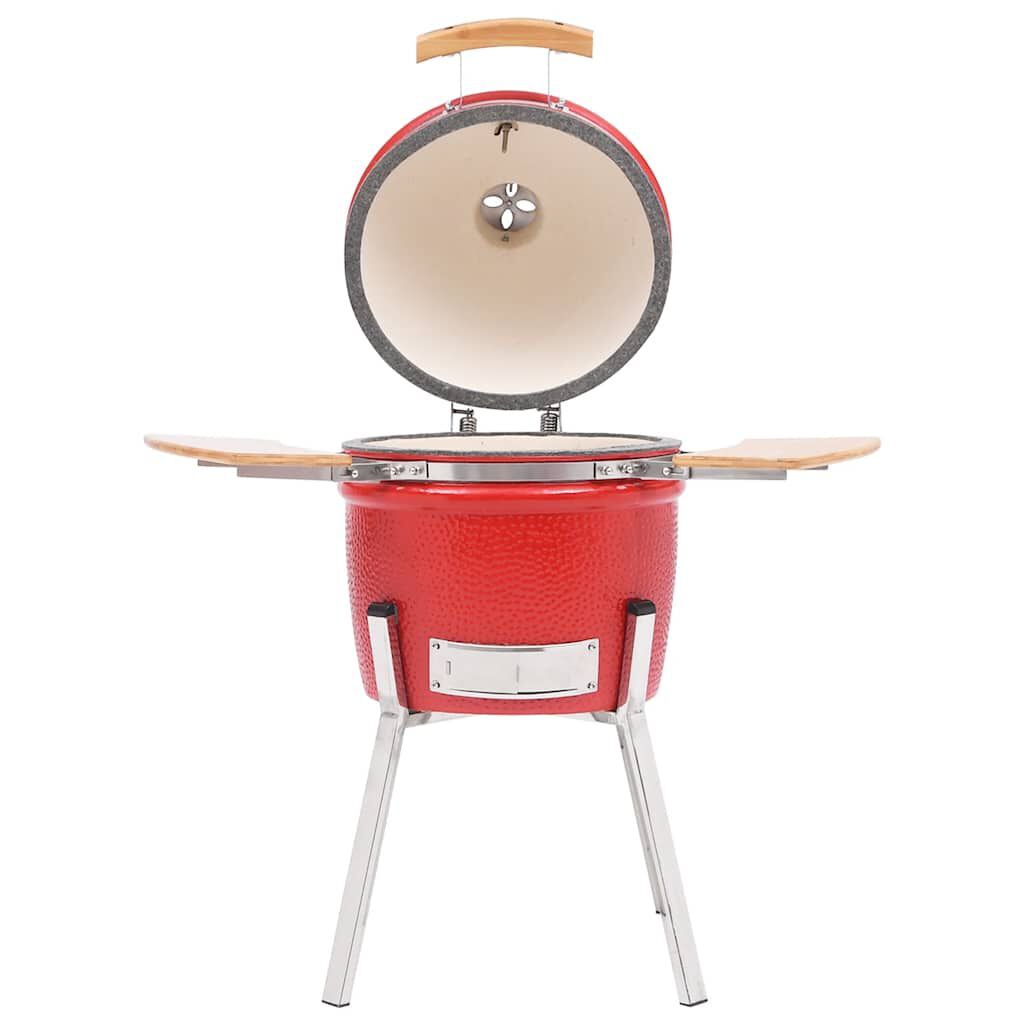 vidaXL Keramische Kamado Grill met Rookoven, 81 cm