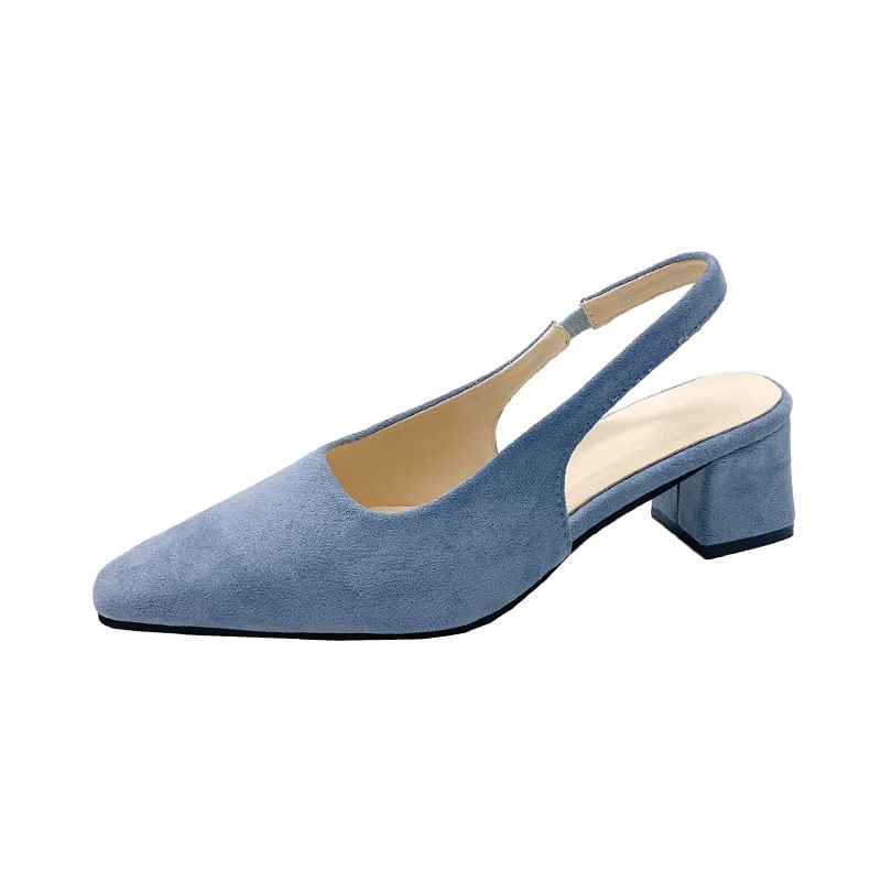 FRAISO - Lage slingback sandalen met hak