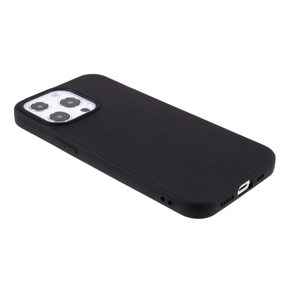 iPhone 13 Pro Gummi Case Hülle Matt - Schwarz