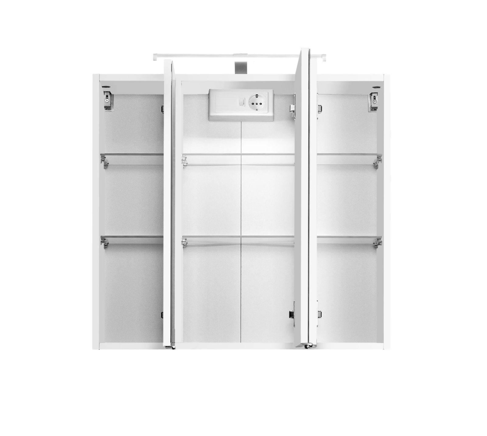2-teiliges Badmöbel-Set BOLOGNA - Hochglanz weiß-weiß - 70 cm breit