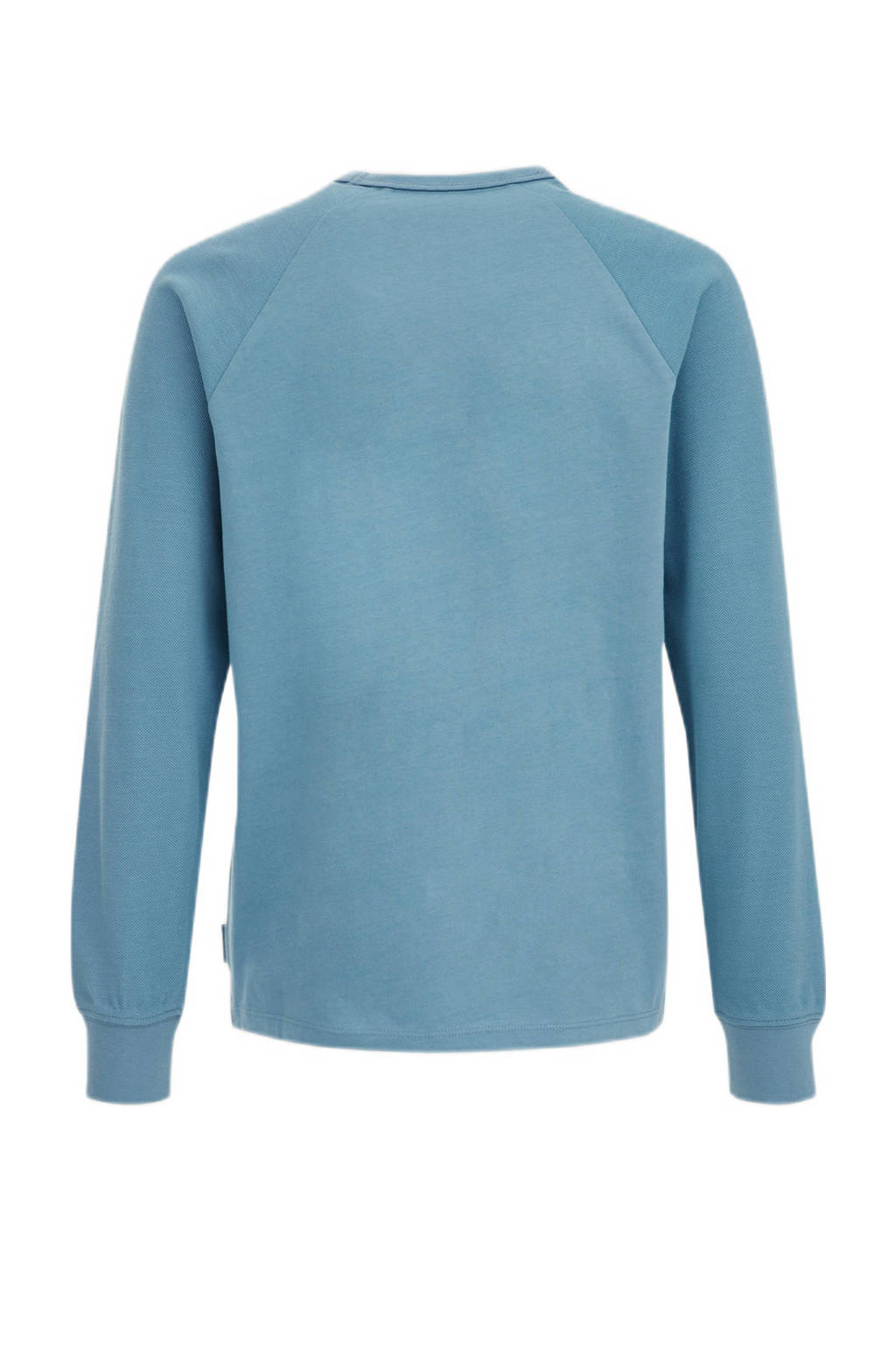 WE Fashion longsleeve met tekst blauw
