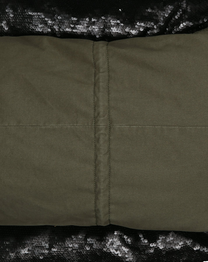 Parka STAR mit Pailletten in olive/schwarz