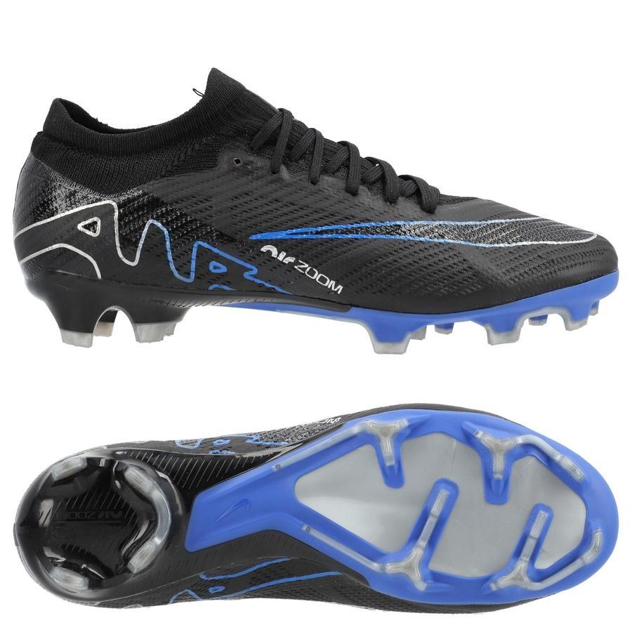 Nike Air Zoom Mercurial Vapor 15 Pro FG Shadow - Noir/Chrome/Bleu