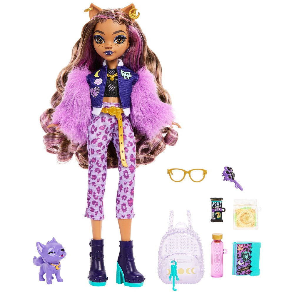 Monster High Clawdeen Wolf Puppe mit Haustier und Zubehör