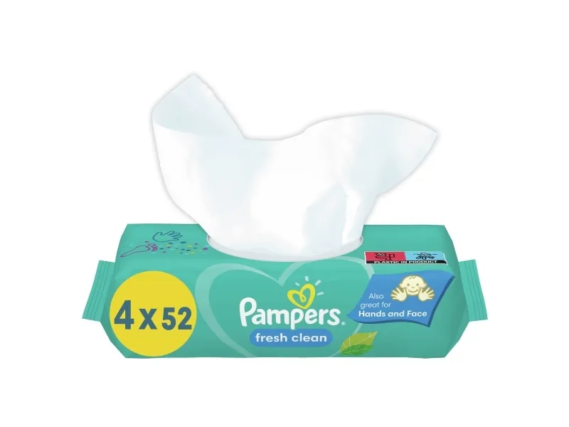 Pampers 81688043, Vådservietter til baby, Dermatologisk testet, Allergivenlig, Neutral pH