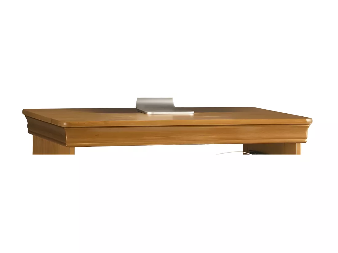 Meuble Informatique Pin Miel 5 Niches 4 Tablettes L 88 H 85.5 P 55 cm
