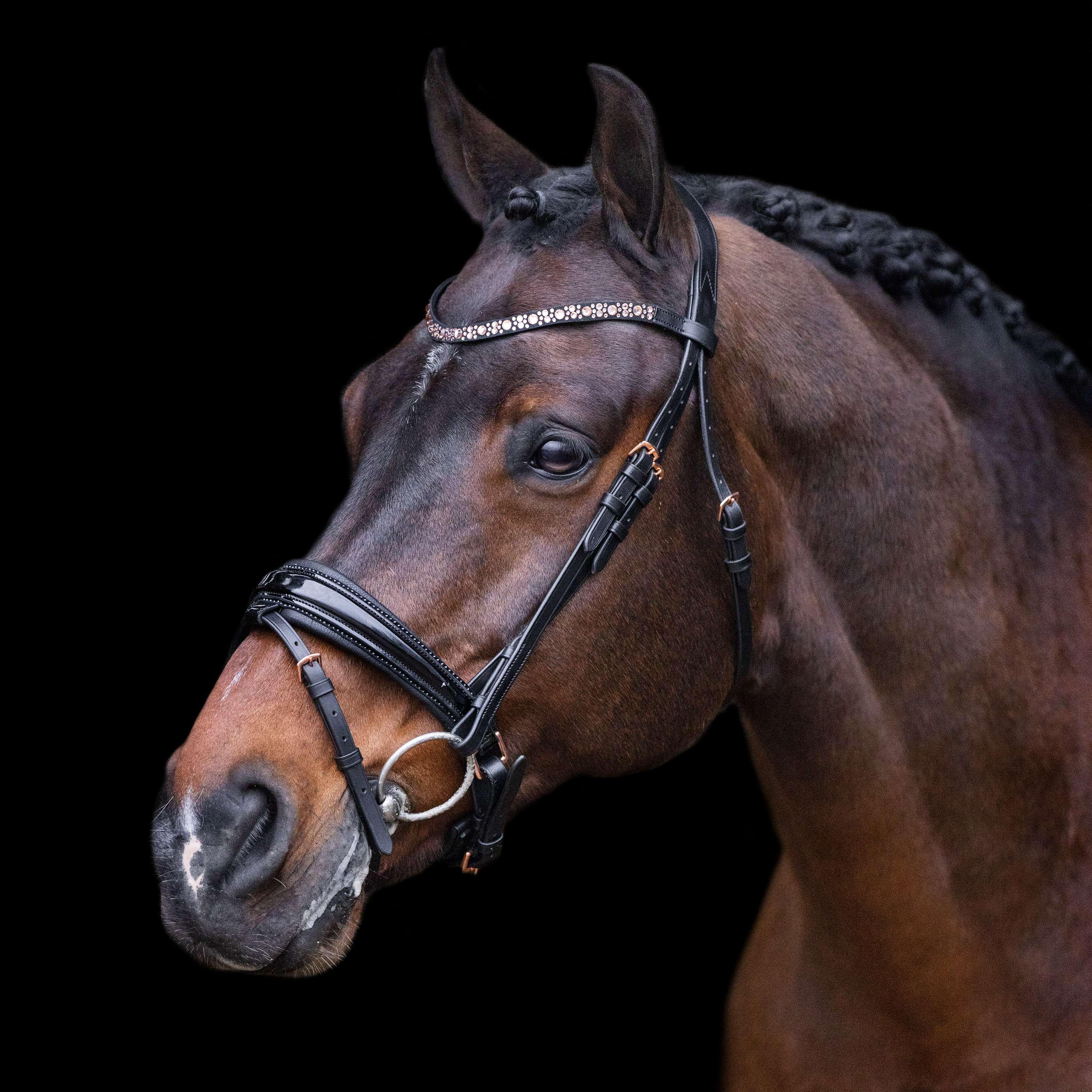 Imperial Riding Hoofdstel IRHOlympia Zwart/Rosegold