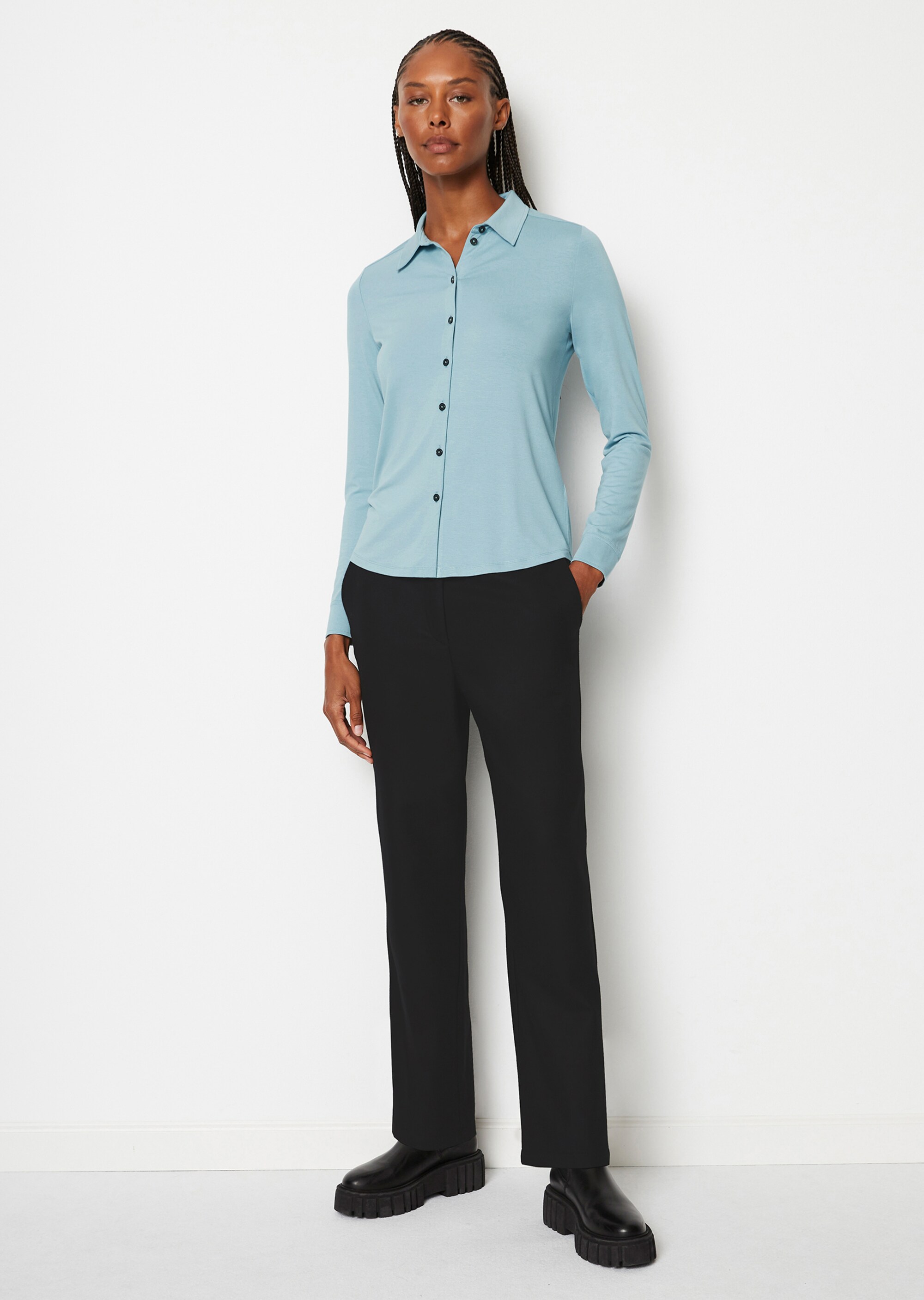 Jersey-Bluse regularaus LENZING™ ECOVERO™