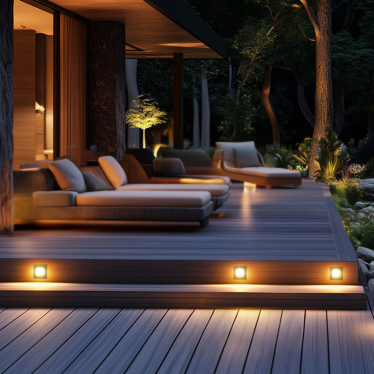 QAZQA Set van 6 moderne inbouwspots staal incl LED - Square 7