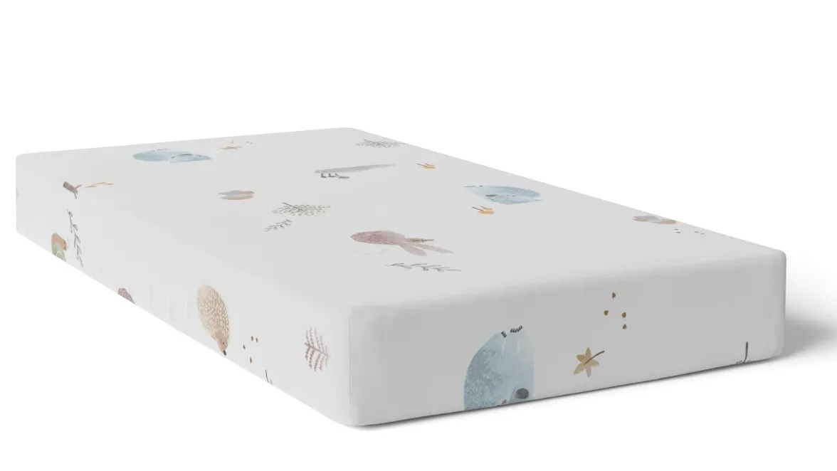 Kushies Drap Contour Percale pour Lit de Bébé - Forêt