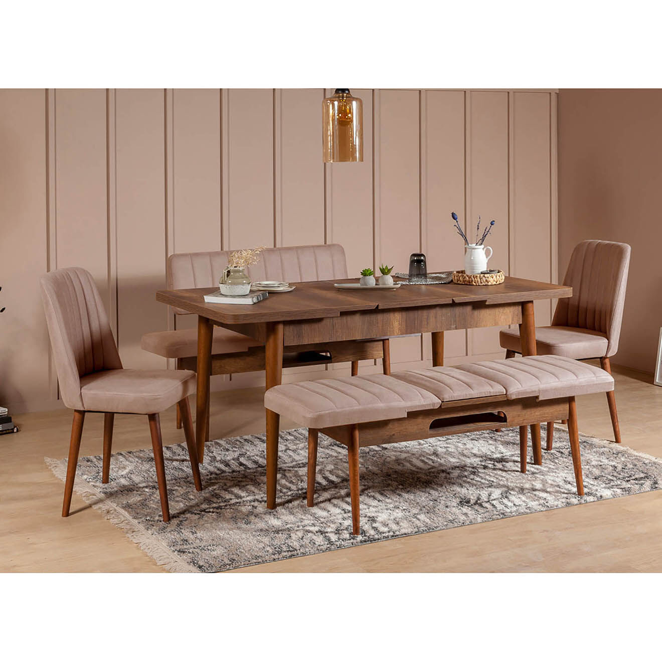 Homitis Chaise Vina noyer - 46x85x46 cm