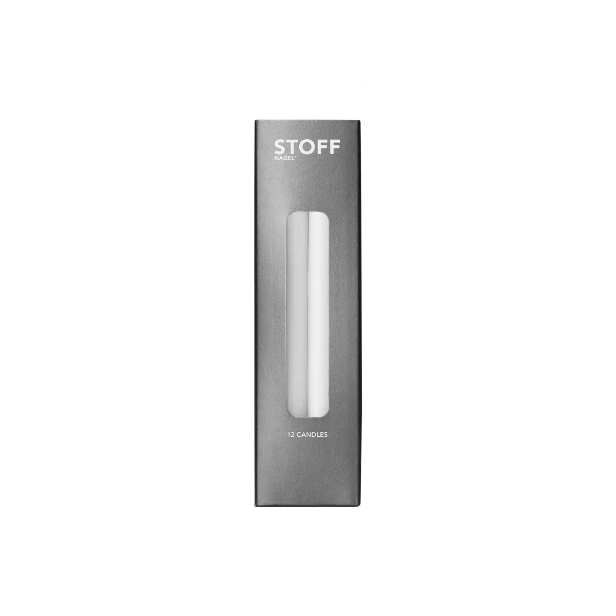 STOFF Nagel  Kertelys hvid, H18 cm - 12 stk.