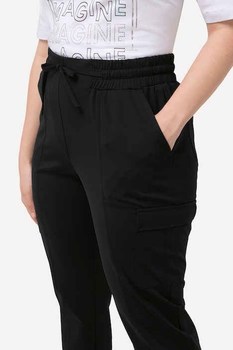 Cargohose, Taschen, Elastikbund, Saumschlitze