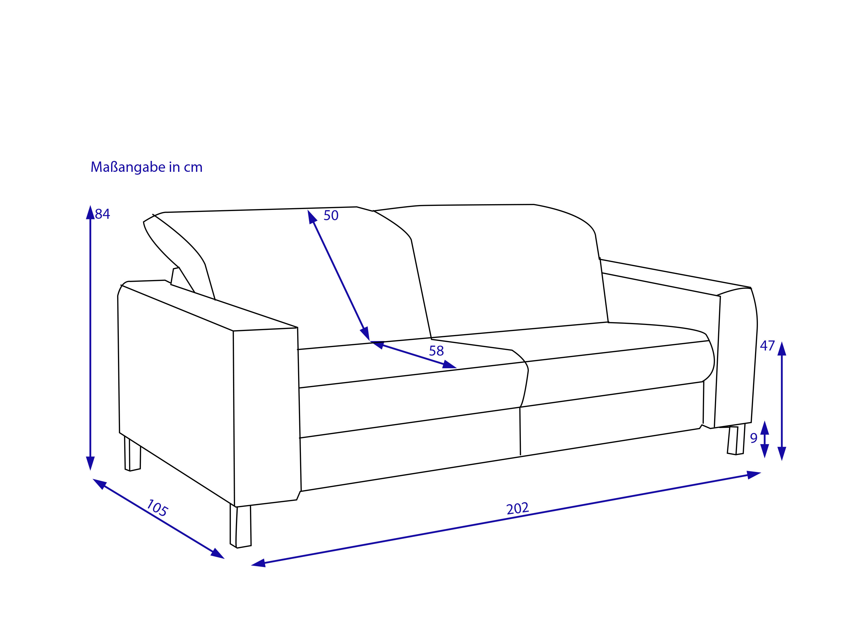 Sofa 3 Sitzer CAMILLA yellow