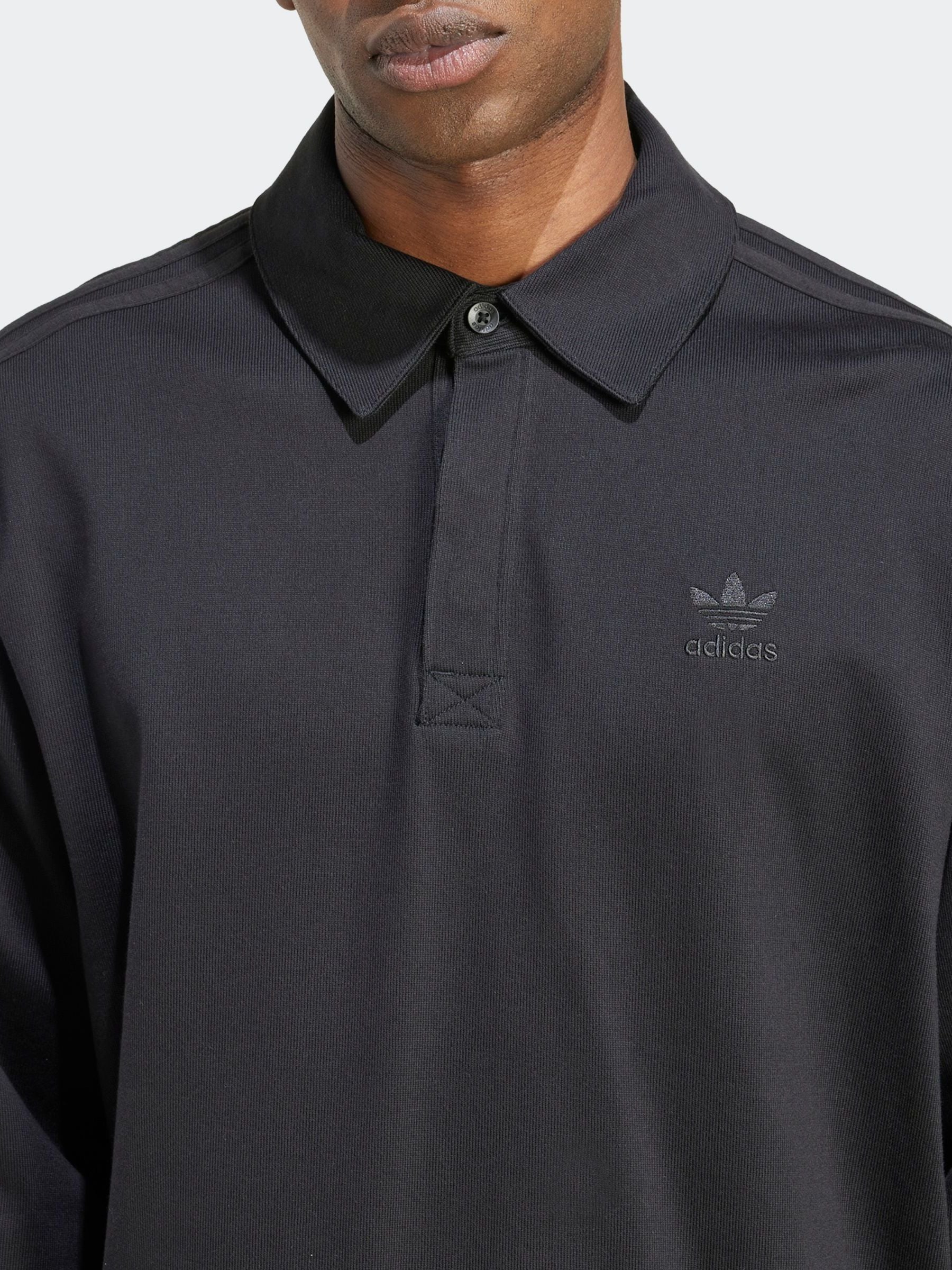Zwart - adidas Originals Adicolor Rugby poloshirt