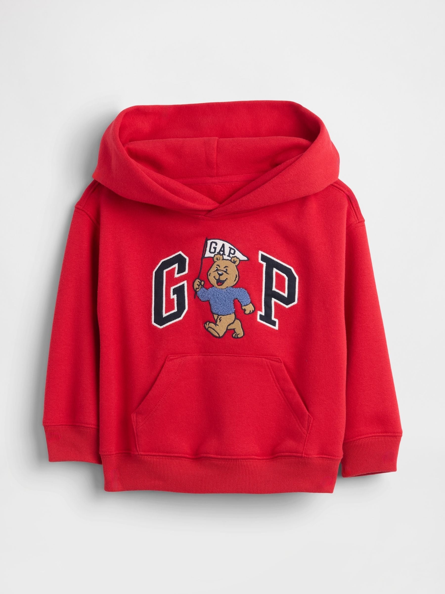 Rood - Gap Brannan Bear logo hoodie (6mnd -5jr) (6mnd -5jr)