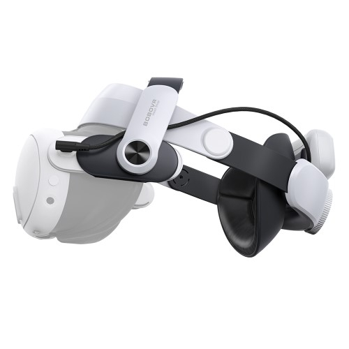 M3 Pro Meta Quest / Oculus Quest 3 / 3S Verstellbares Kopfband mit Schutzriemen und Akku (Grössenverstellbar) - Weiss