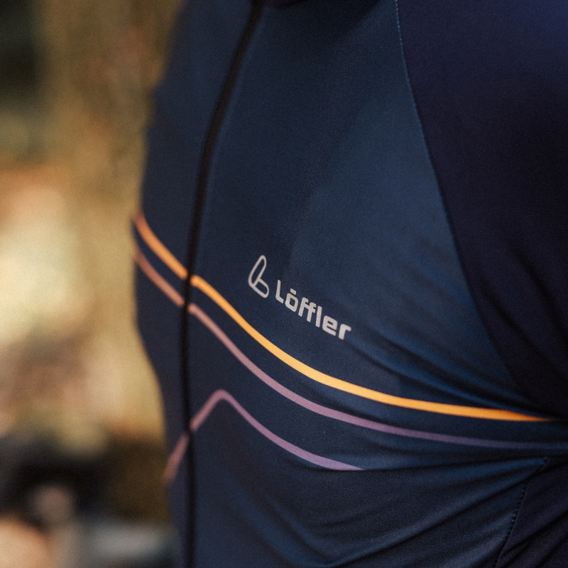 Loeffler Conflux donkerblauw heren wielrenshirt
