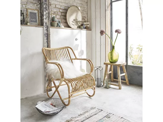Fauteuil en rotin naturel