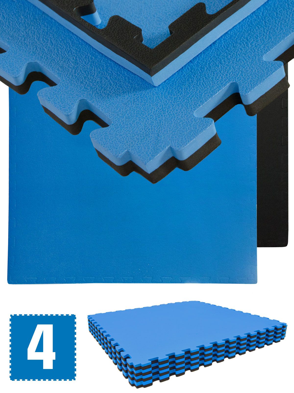 eyepower Fitnessmatte 4er Set 90x90x2.5 cm