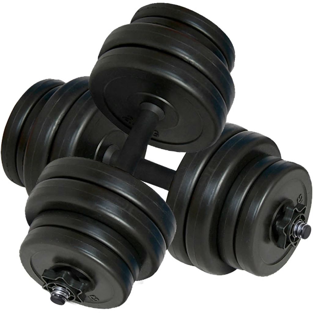 Conjunto de halteres Vidaxl 2x15 kg